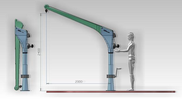 Slewing Davit for liferaft